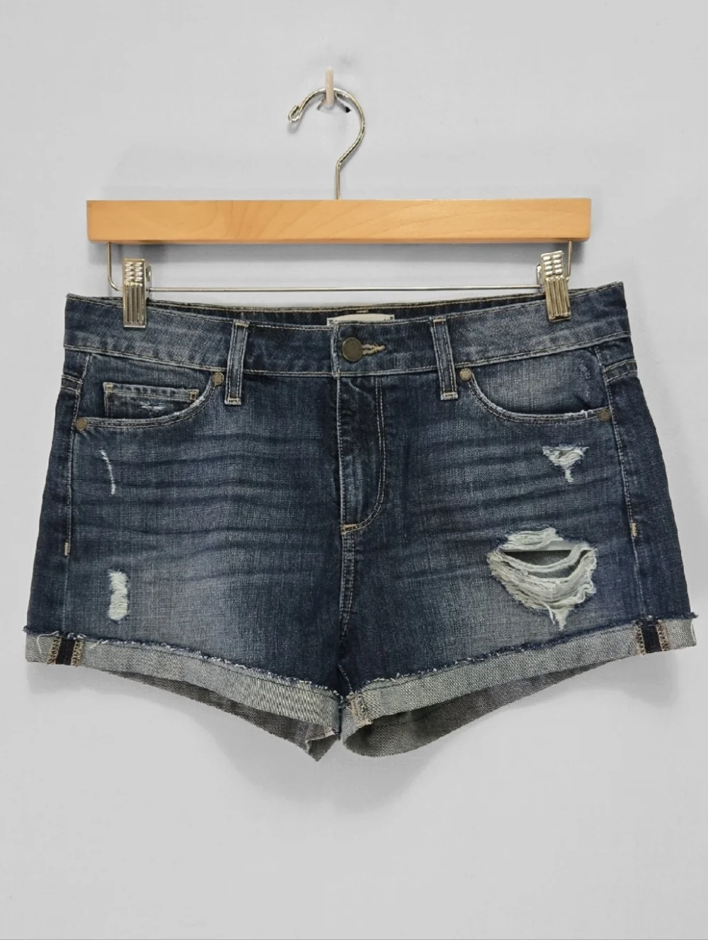 Paige Jimmy Jimmy Cuffed Jean Shorts‎ Size 28 Distressed
